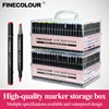 Finecolour Art Marker/Plastic Portable Hard Box Pen EF100/101/102/103 160/240/480 Colors Double-Headed Brush Alcohol Oily Marker ► Photo 2/6