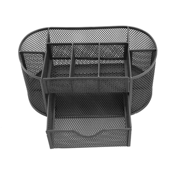 

1pc Metal Pen Holder Desk Tidy Mesh Organizer Stationery Container For Home Office School Metal Pen Holder For Home Supplies