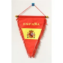 Футбольный кубок мира испанский Национальный футбол 35 см* 25 см размер двойные стороны украшения Рождество три угловой флажок баннер