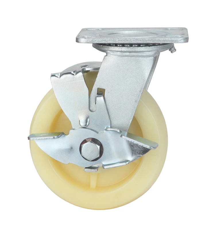 Zinc Plate PP Wheel Heavy Duty Caster