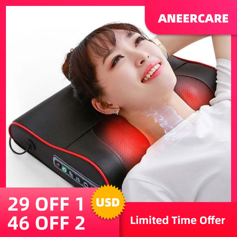 Electrical-Pillow Shoulder-Shiatsu-Device Back-Massager Relaxation Car Home Body Appareil