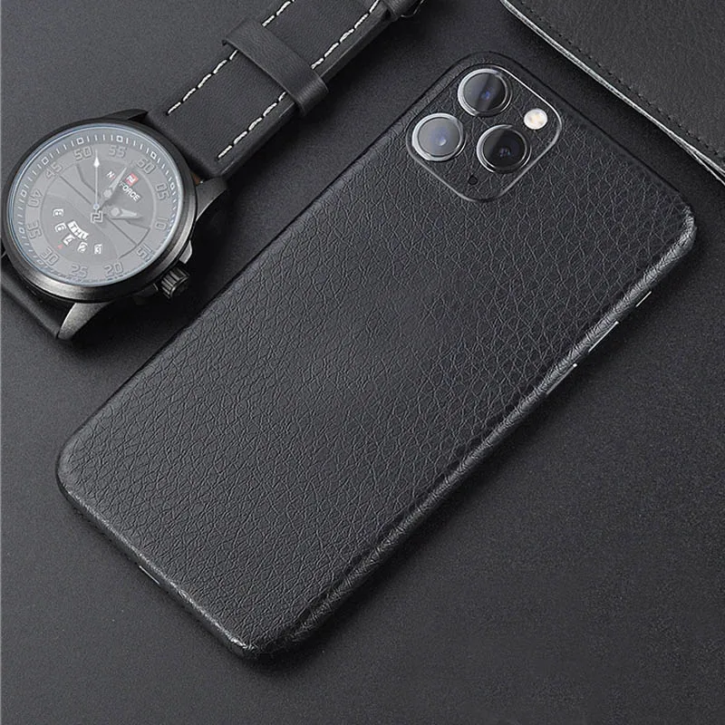 Leather Skin Pattern Phone Sticker For iPhone 8 11 12 Plus Back Films Decal For iPhone 11 12Pro Max Sticker Adhesive Skin case for iphone 7