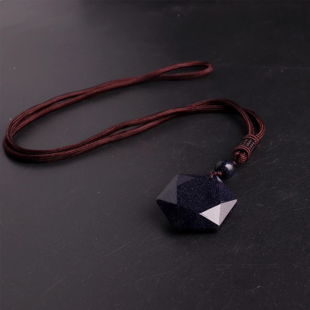 1 шт. ожерелье Merkaba Power натуральный камень 30 мм Reiki Исцеляющие ожерелья подвески