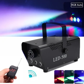 

500W Fog Machine With RGB LED Lights Wireless Control Smoke Machine Remote Smoke Ejector LED DJ Party Stage Light Smoke Thrower