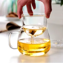 Glas Tee Tasse Hohe Borosilikat Material Hohe Temperatur Beständig Haushalt Milch Becher Büro Tee-Set Heizbar Explosion-Proof