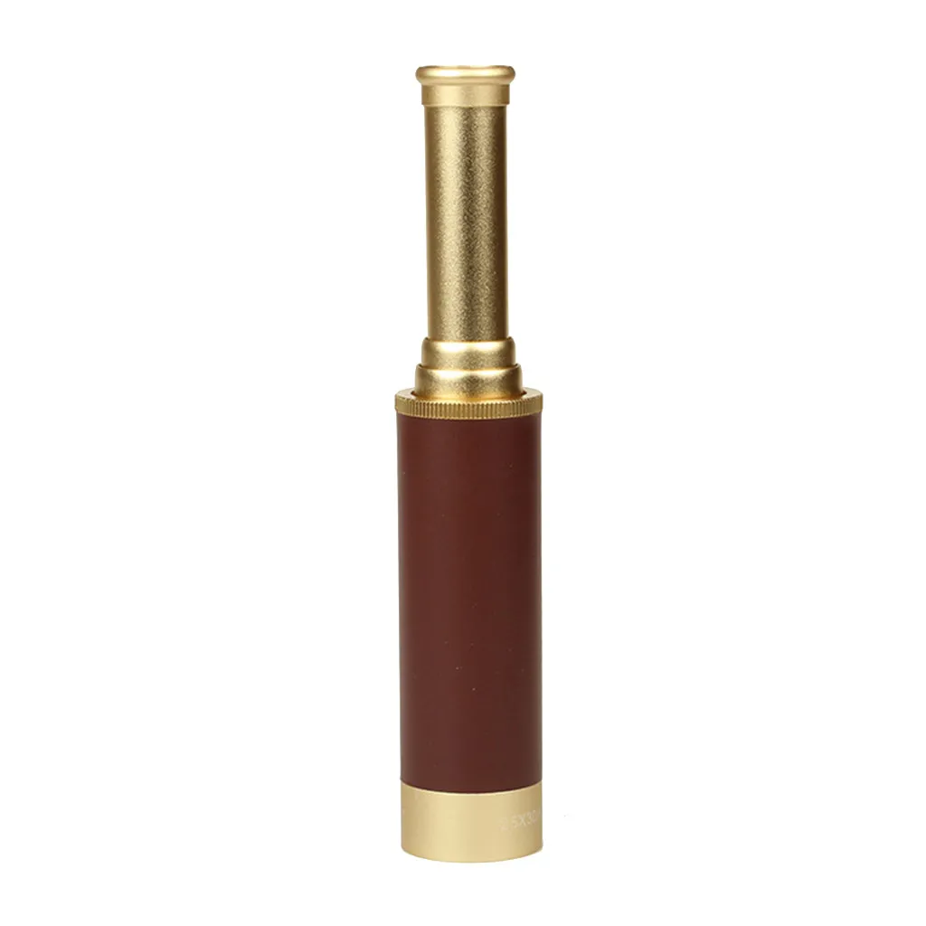 

Outdoor camping equipment edc multi tool 2019 Brass Telescope 25x30 Zoomable Spyglass Collapsible Handheld Monocular Scope wit