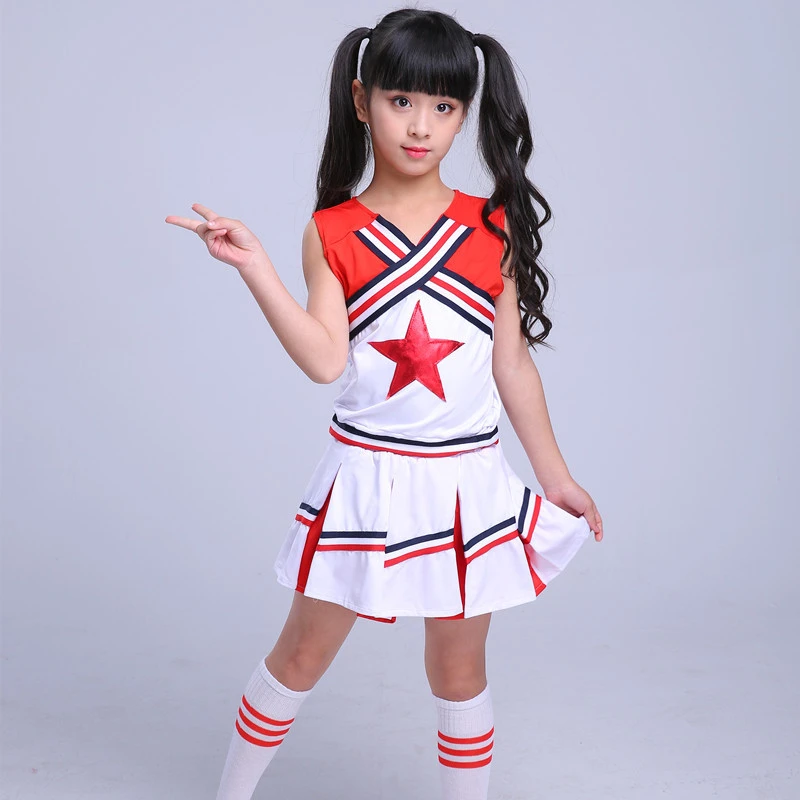 Style4 Studnet костюмы для черлидеров, одежда для сцены, Детская школьная одежда для костюмированной гимнастики, соревновательная команда, Одежда для танцев - Цвет: Style4