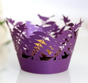 

50/100pcs Leaf Little Vine Laser Cut Cupcake Wrapper Liner Baking Cup For Home Wedding Decor Birthday Christmas Party Supplies