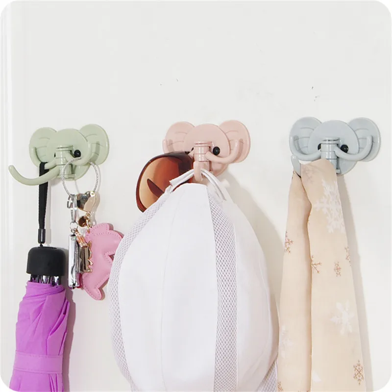Elephant Home Storage Organizer Hook Key Hanger Kitchen Bathroom Accessories# 