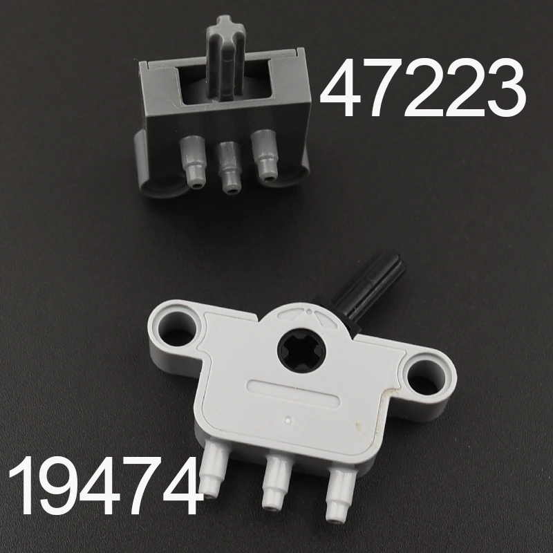 47223+19474 High-Tech Pneumatic Switch with Pin Holes and Axle Hole Stepped Outlets Parts Accessories MOC | Игрушки и хобби