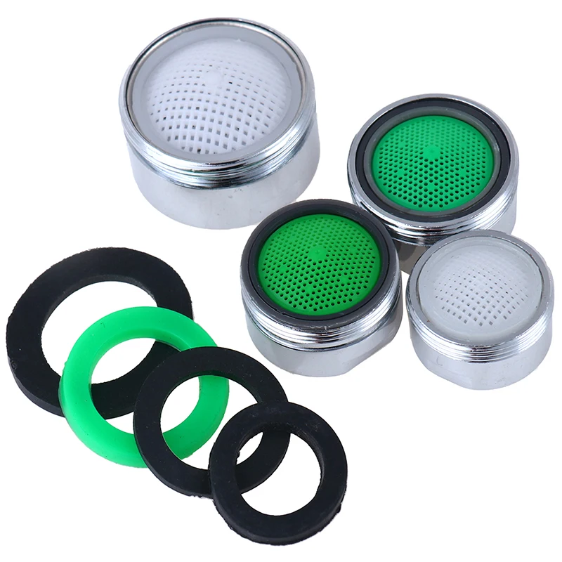 Adaptador de filtro de agua para cocina, aireador de grifo de plata, boquilla de filtro purificador de agua con accesorios de Arandela de goma