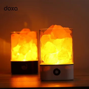 

LED Night Lights Home Decor Creative Salt Lamp With USB Port GY290 4 Modes Dimming Crystal Night Lamparas Novelty Holiday Gifts