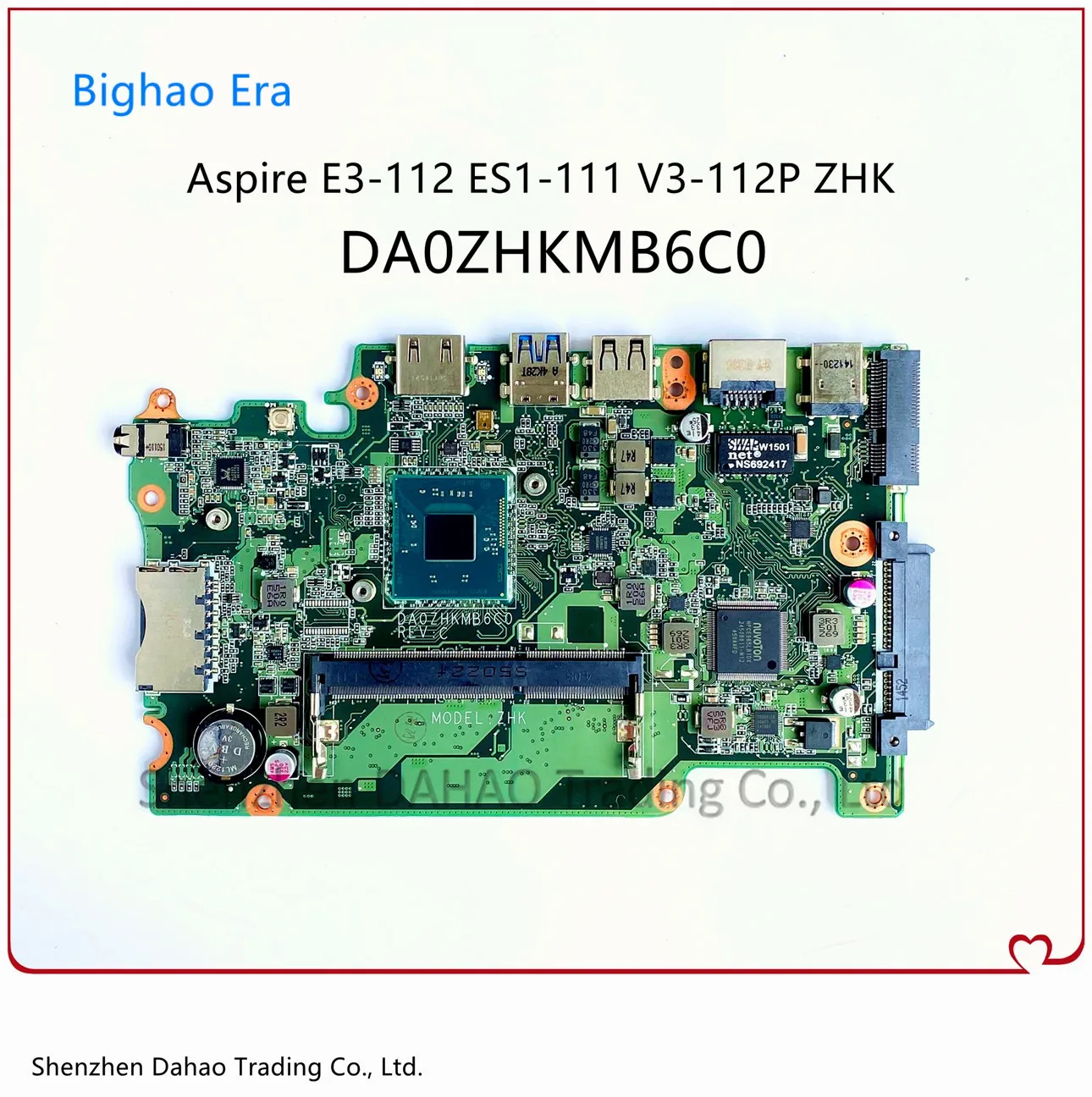 (Бесплатная доставка) DA0ZHKMB6C0 для Acer Aspire E3-112 ES1-111 ZHK материнская плата ноутбука DDR3L с