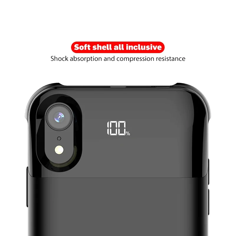 Новое поступление 2 в 1 чехол для беспроводной зарядки аккумулятора для iPhone X/XS/XR/XS Max power Bank чехол с Чехол с мягкими краями