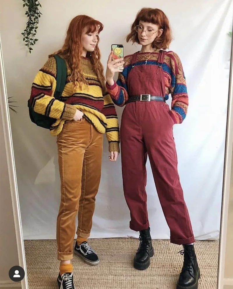 

2020 Autumn Winter Women Vintage Sweater O-Neck Pullover Knitted Long-Sleeved Loose Striped Sweater Casual Clothes Korean style