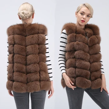 

Real Fox Fur Vest Jacket Waistcoat Short sleeveless Vest woman winter warm Natural Fur Vest Real Fur Jacket Fox Fur Coats