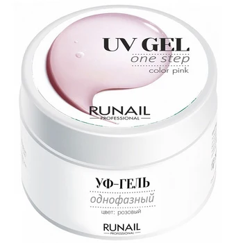 

Single-phase UV gel RuNail Professional, 3444, pink, 15 g