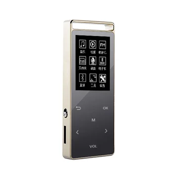 

Portable Zinc Alloy Color Screen Sports Lossless Sound Multifunctional FM Radio MP3 Player With Bluetooth Pedometer Ultra Thin