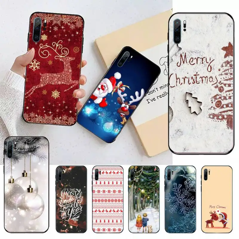 

Merry Christmas New Year Phone Case For Huawei honor Mate P 9 10 20 30 40 Pro 10i 7 8 a x Lite nova 5t