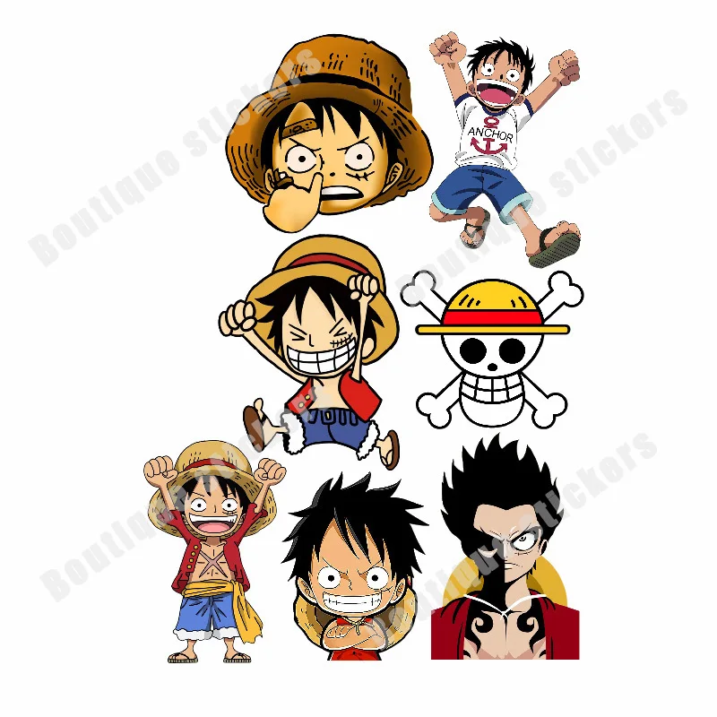 

Cartoon Anime Q Version Luffy Cute Car Car Sticker Anti-scratch Block Rear Window Fuel Tank Cap Car Sticker Waterproof