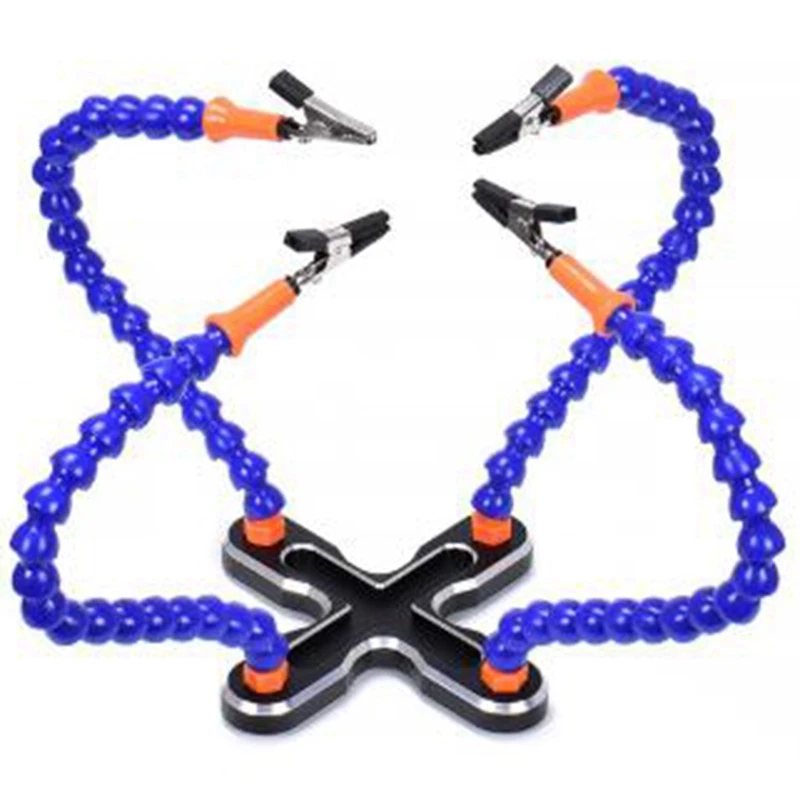 

Diy Soldering Third Hand 4Pc Flexible Arms Welding Helping Stand Repair Holder Tool Multifunctional Metal Base Welding Solderi