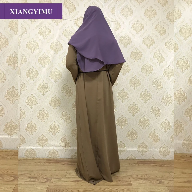 F803 Элегантное открытое abaya женское кружевное гладкое платье Плюс Размер Свободное платье Взрослый мусульманский кафтан jilbaw одежда