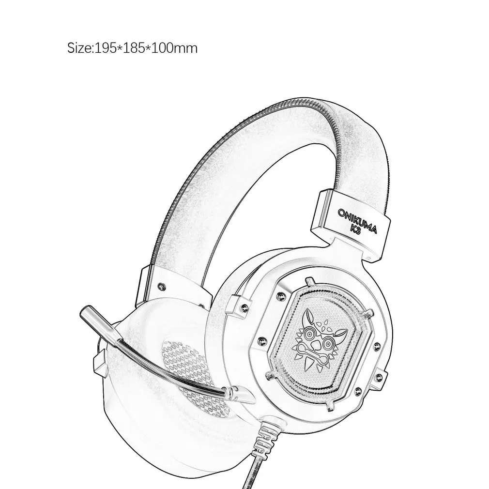 ONIKUMA K3 Stereo Gaming Headset Wired Colorful LED Light Headphones with Microphone for Computer Game PS4 New Xbox One PC