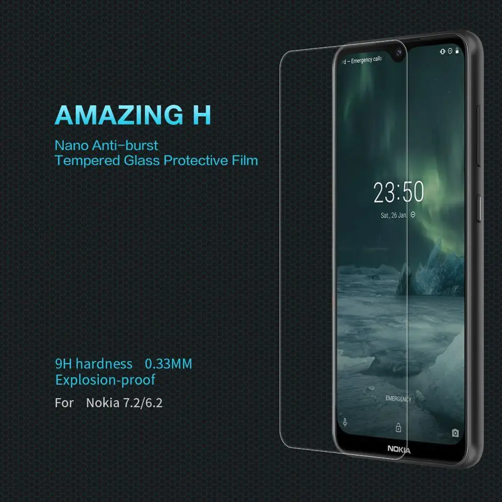 Оригинальный NILLKIN 0 33 мм стекло высокой прозрачности протектор экрана для Nokia 7.2 /