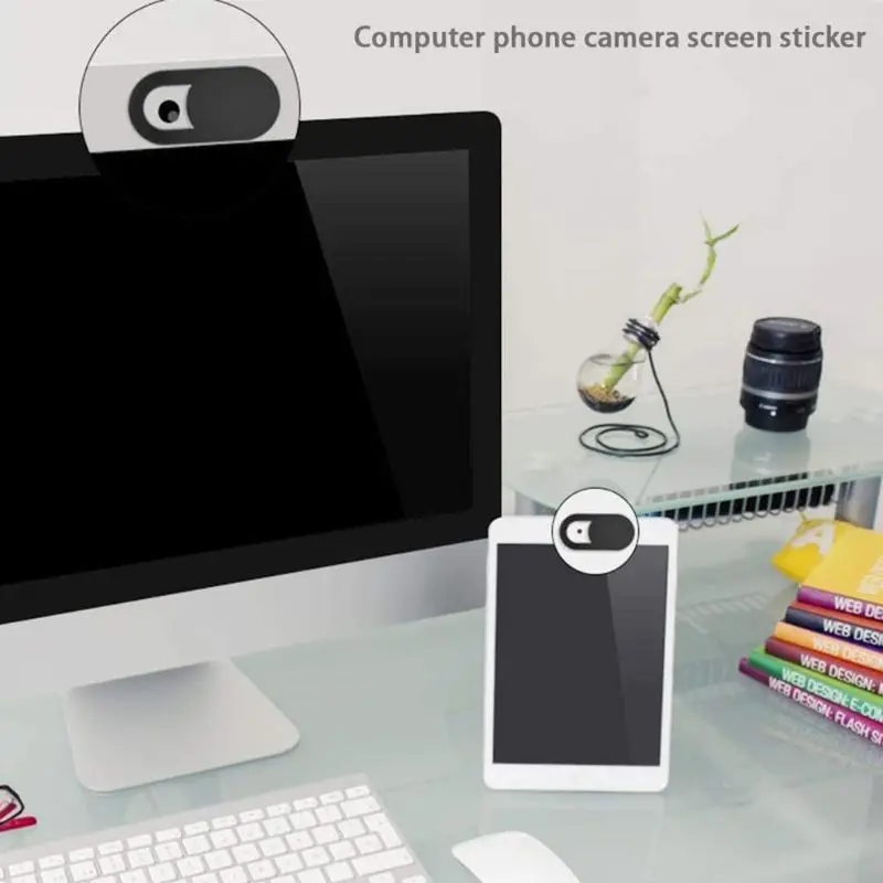 Cache pour webcam ultra mince - Intimité - Noir - 3 pièces - Pour  ordinateur portable