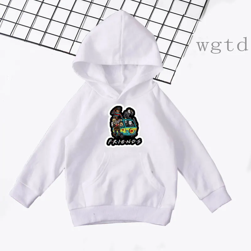 Friends Letter Print Hoodies Kids Autumn Winter Warm Hoodie Boys Girls Hooded Baby Casual Sweatshirt Full Tops Sudadera Navidad