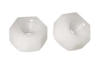 Wkooa Nuts Hex Nylon Plastic Nuts M2 M2.5 M3 M4 M5 M6 M8 White / Black Right Hand Threads Metric