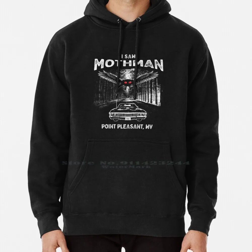 I Saw Mothman , Point Piacevole, Wv 1966 Felpa Con Cappuccio Maglione 6Xl Cotton Mothman È Reale The Mothman Cryptids Cryptoology Legendary