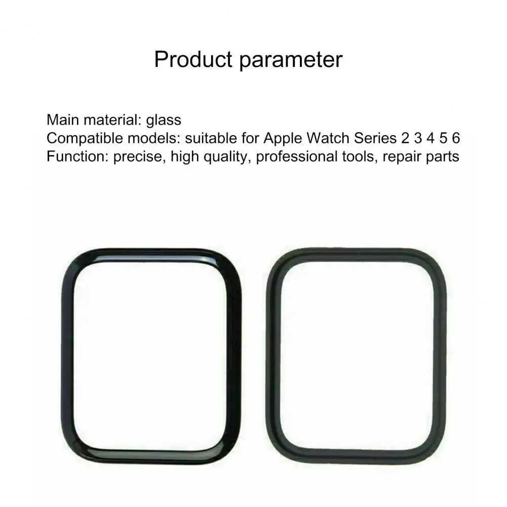 정밀 전면 유리 커버 교체 UV 접착제 터치 스크린 수리 키트, 애플 워치 2/3/4/5/6 시리즈 38mm 42mm 40mm 44mm