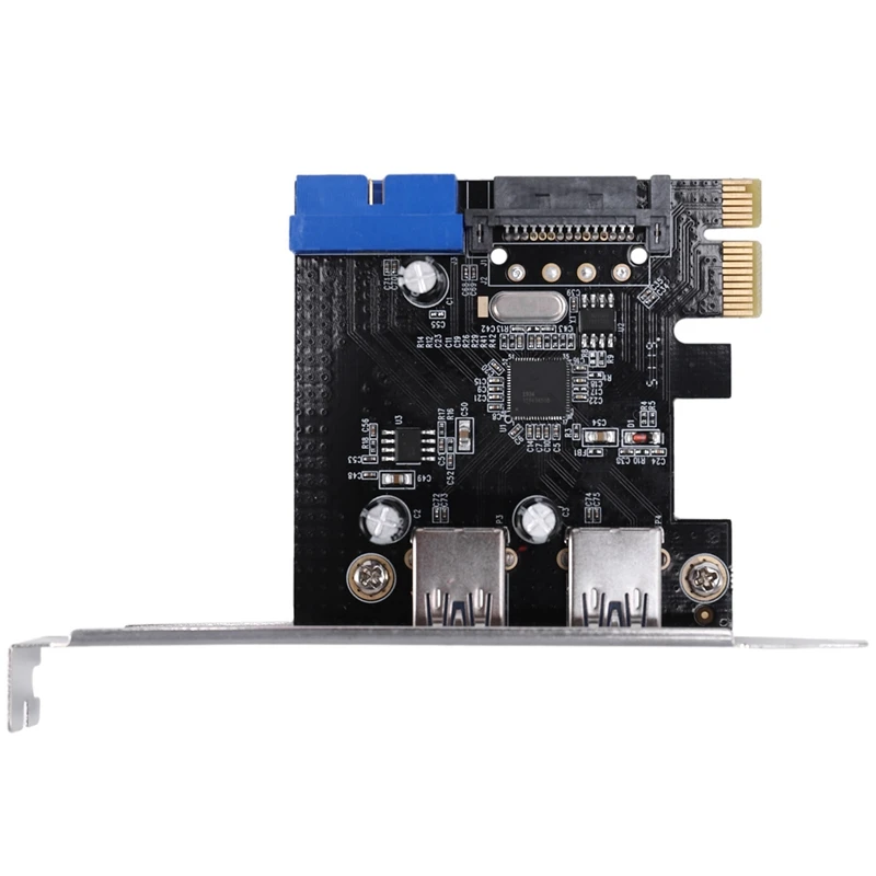 PCIE к 2 портам USB 3 0 плата расширения для настольного ПК 19/20 Pin интерфейс Windows