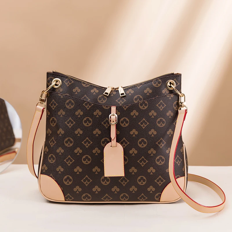 Роскошная вместительная сумка-ведро в новом стиле с принтом модная женская сумка