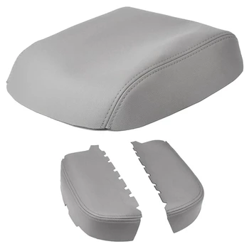 

Car Leather Center Console Cover Front Door Panel Armrest Cover for Honda Pilot 2009-2015 Gray