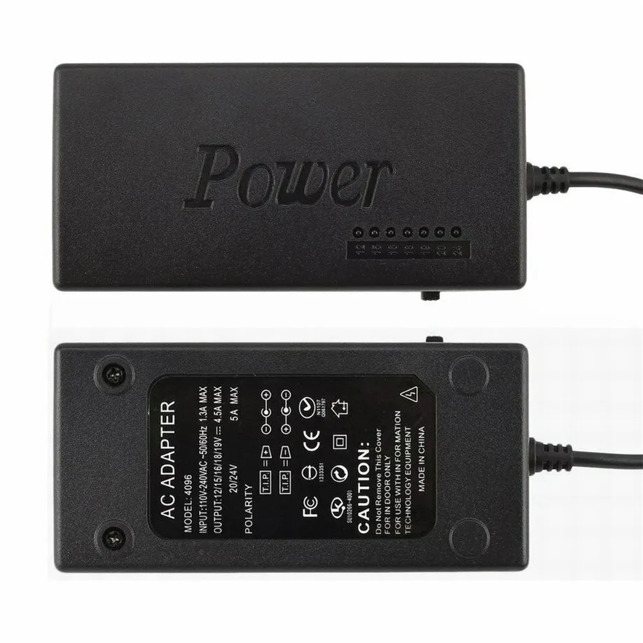 96W Ноутбук AC универсальный адаптер питания зарядное устройство DC 12 V/15 V/16 V/18 V/19 V/20 V/24 V 4-5A для ASUS DELL Зарядка для ноутбука Toshiba