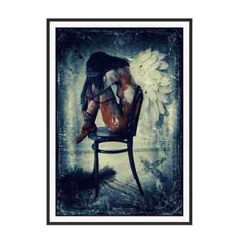 

5D Diamond Painting By Numbers Full Square Fallen Angel Cross Stitch Diamond Mosaic Kits Art Pictures Home Decor For Adult