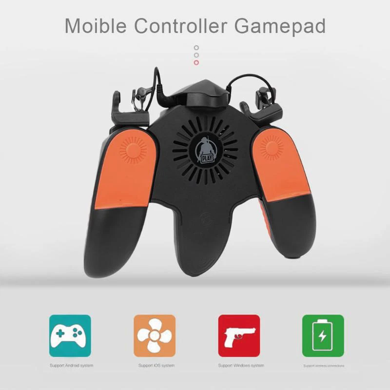 Mobile Controller Gamepad Cooler Cooling Fan 16 Rounds/Sec Joystick Running Fire Button Pubg Joysti
