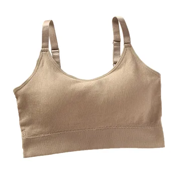 

Fashion Women's Seamless Sport Bra Tops Women Breathable Top Solid Color Casual Adjustable Bra Underwear Tops