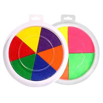 

Funny 6 Colors Ink Pad Stamp DIY Finger Painting Craft Cardmaking For Kids Drawing baby toys 0-12 months Kids Toy