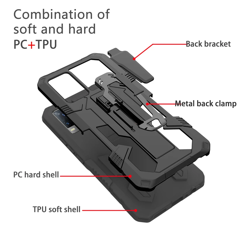 Durable Magnetic Shockproof Armor Case with Belt Clip Stand