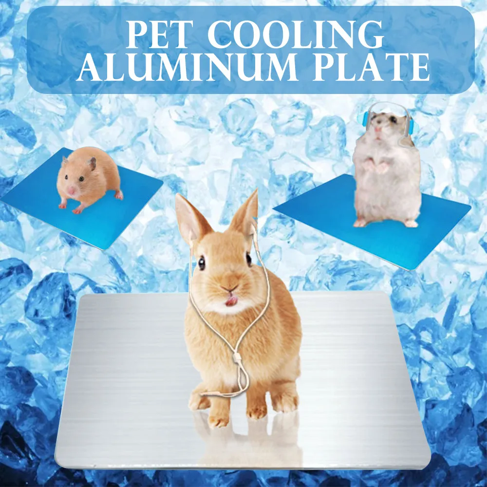 Multifunctional Summer Hamsters Ice Bed Small Animal Aluminum Alloy Hygienic Rabbits Pad Pet Cooling Mat Cage Pads | Дом и сад