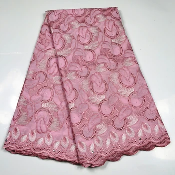 

Pink african lace fabric swiss voile lace in switzerland embroidery swiss lace fabric 5yard nigerian lace fabric for dress LG184