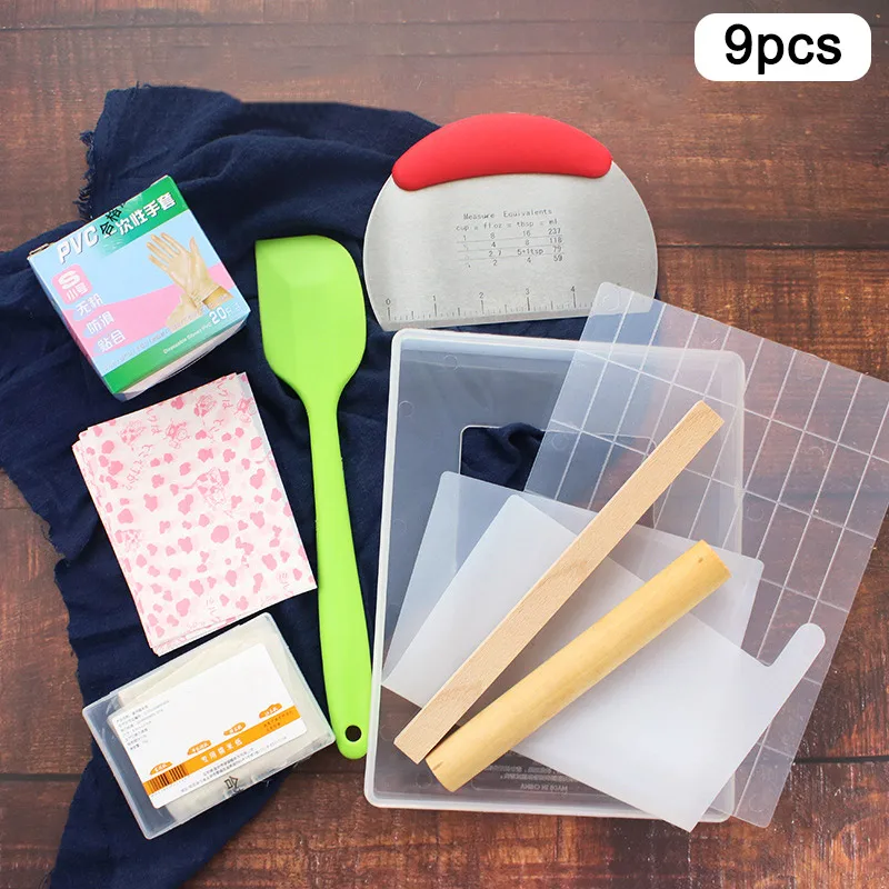 9pcs Горячие DIY конфеты делая формы прозрачный сахар делая набор конфеты из нуги ручной работы инструмент LSF - Цвет: 9pcs
