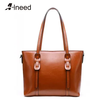 

ALNEED Bags for Women 2019 Genuine Leather Top Handle Shoulder Bag Large Capacity Handbags Casual Tote Bolsa Feminina Clutches