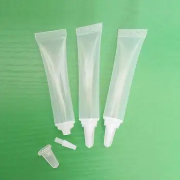 

50/100pcs 10ml Empty Eye Cream tubes Clear Plastic Soft Tubes, Needle Caps Cosmetic packing Containers