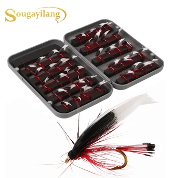 

Sougayilang New Hot Sale 32 / 40pcs Bait Fishing Hook Lifelike Butterfly Insect Style Squid Fly Fishing Bait