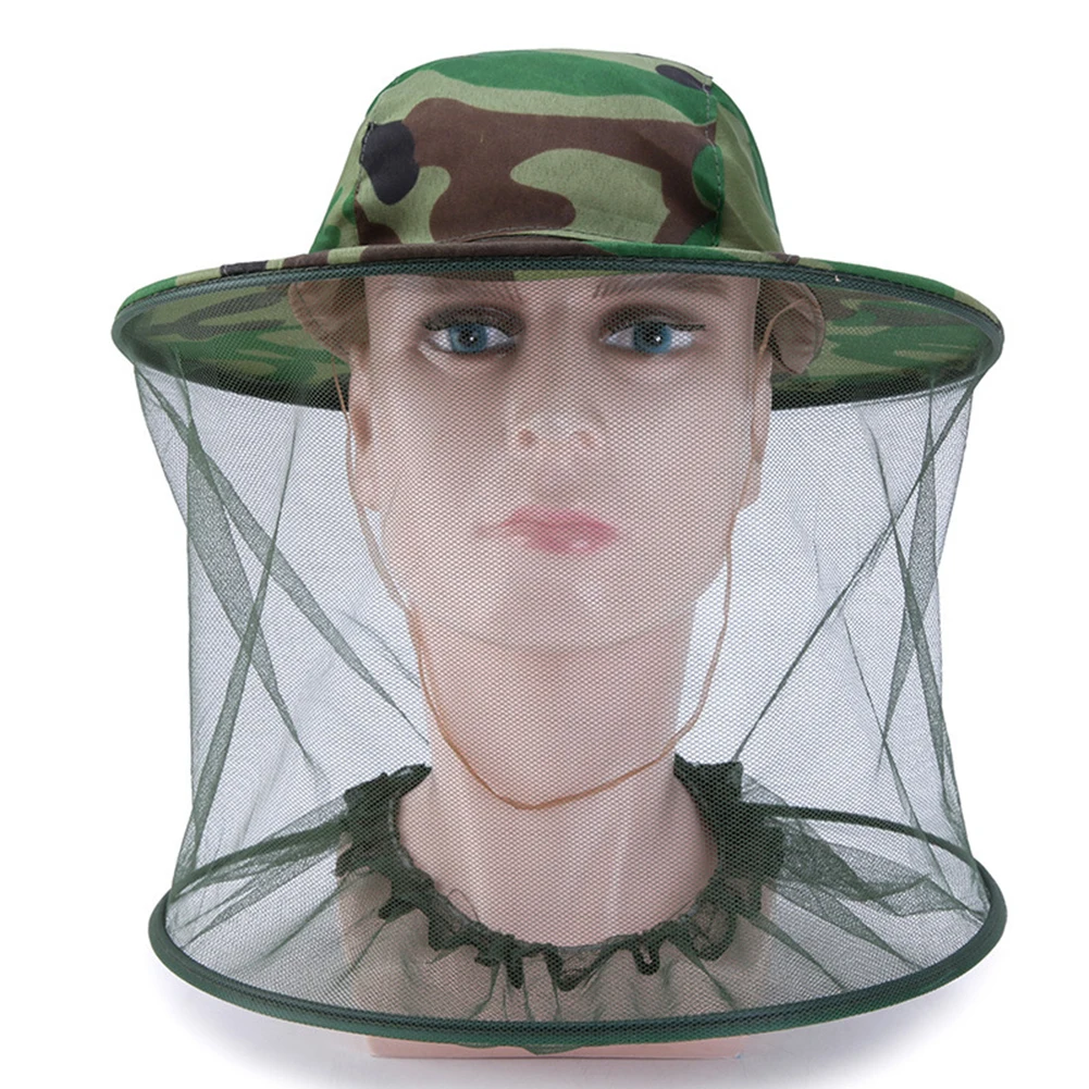 Outdoor Insect Bee Mosquito Resistant Bug Net Mesh Head Face Protectoring Cap Hat