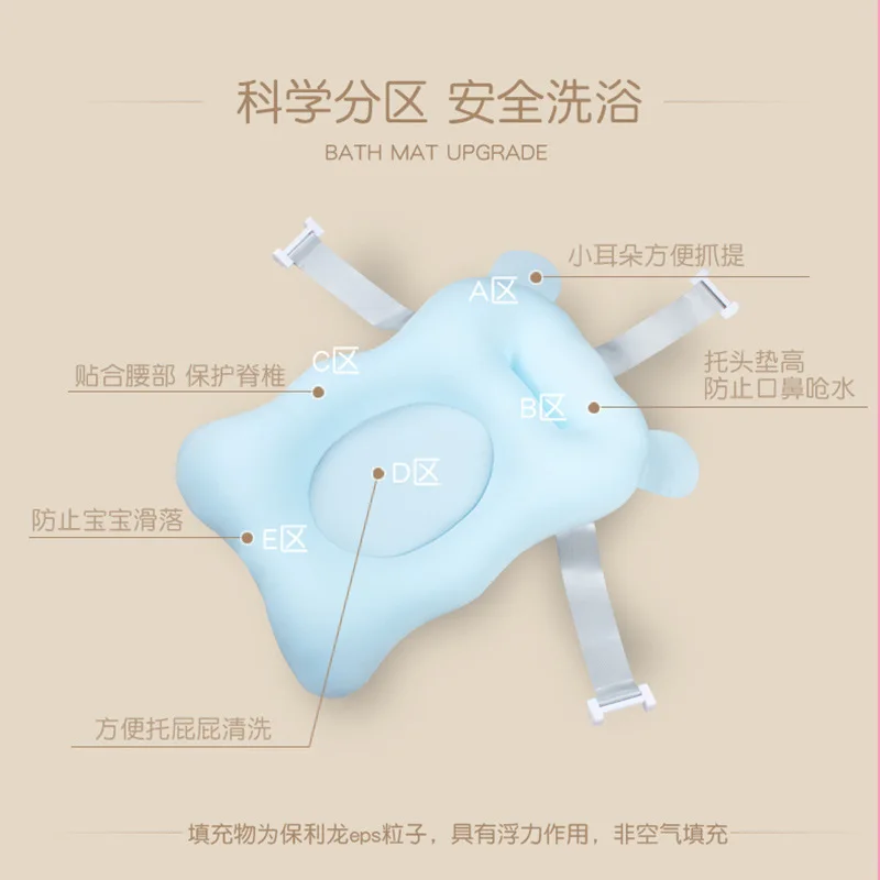 

String Bag Bath Infant Newborn of Baby Miracle Baby Sponge-Sit Lie-Slip Mat Tub Bath Frame Universal Beds